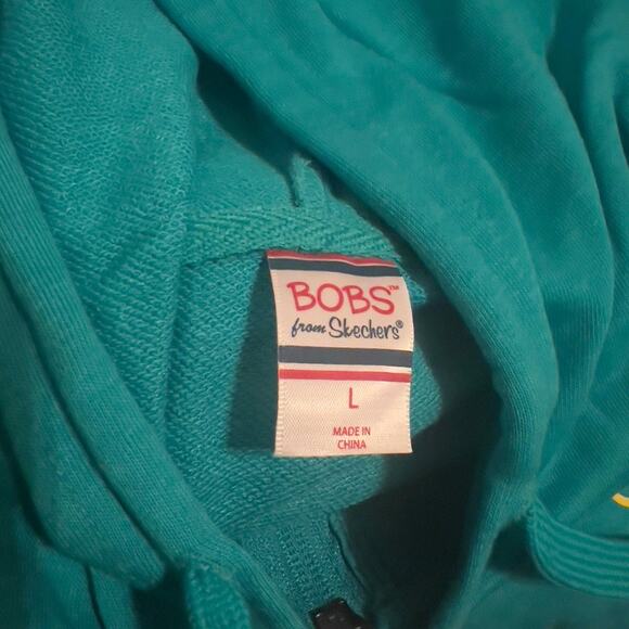 Skechers Petco Jacket Bob Blue Rainbow Stripes Full Zip Hoodie Women's Size L - Picture 4 of 4